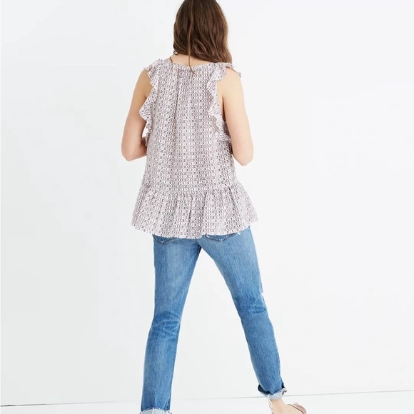 MADEWELL Silk Lily‎ Ruffle Top Size Small - Picture 2 of 10